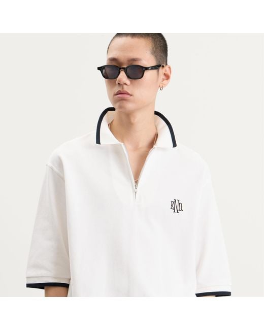 END. White Piquet Polo