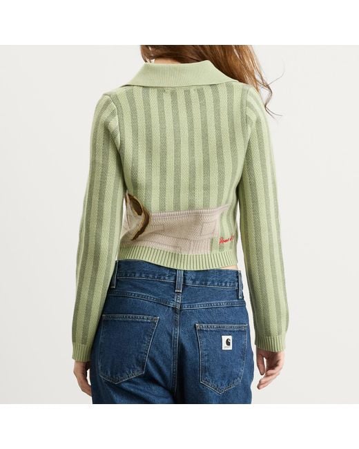 House Of Sunny Green Sleepy Cat Cardigan