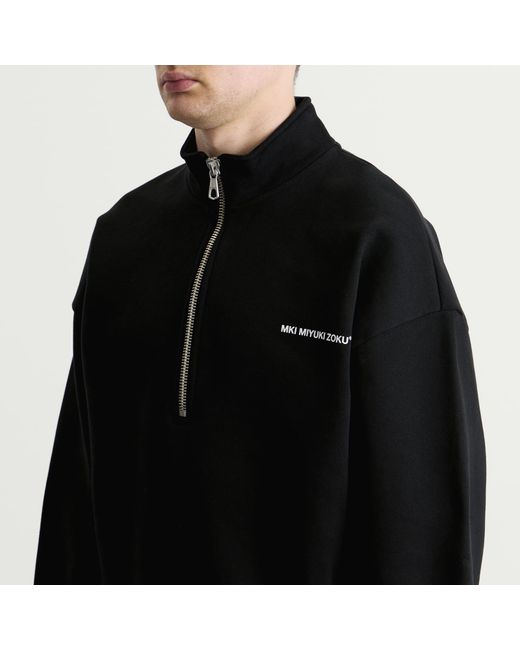 MKI Miyuki-Zoku Black Uniform Quarter Zip for men