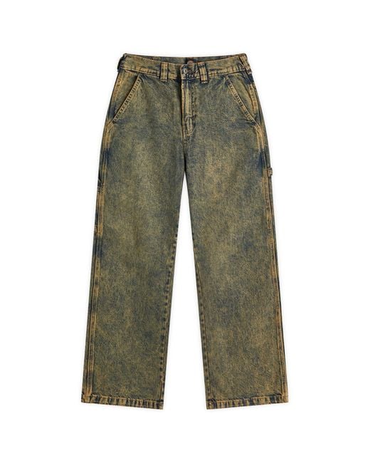 Dickies Green Stevensville Loose Fit Carpenter Pants for men