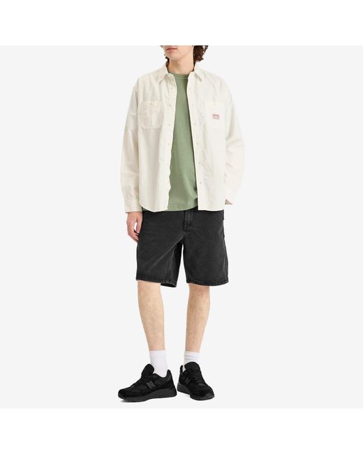 Aape By A Bathing Ape Black Aape Loose Fit Denim Shorts for men