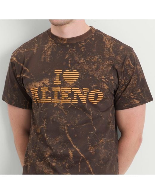 No Problemo Brown I Love Alieno Camo T-Shirt for men