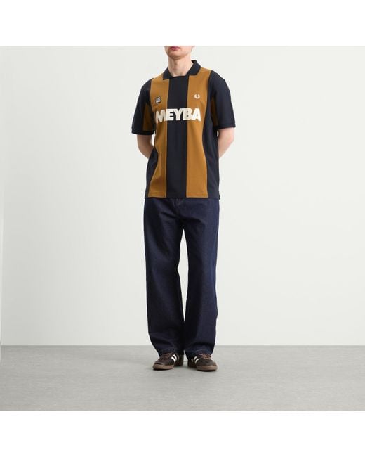 Fred Perry Black Meyba Cut And Sew Polo Shirt for men