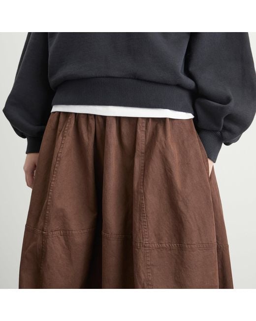 YMC Brown Parachute Midi Skirt
