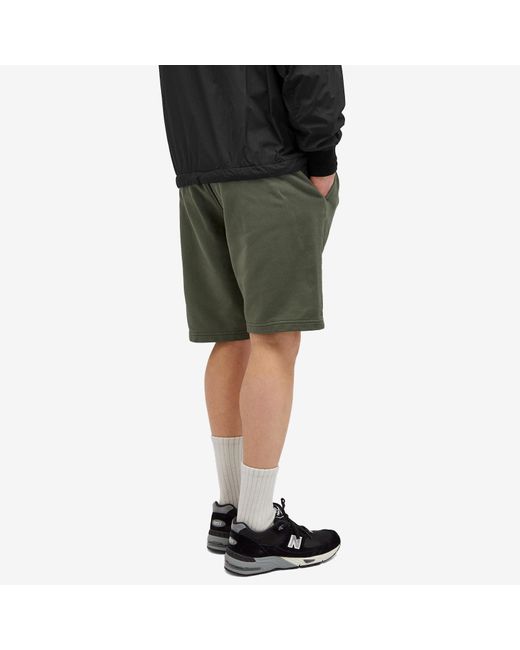 Stone Island Green Garment Dyed Sweat Shorts for men