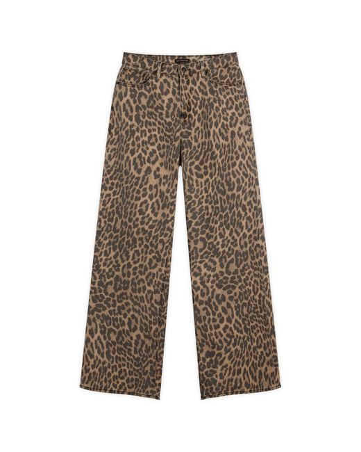 GOOD AMERICAN Gray Good Standard Ease Leopard Jeans