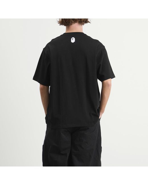 A Bathing Ape Black Gothic Logo T-Shirt for men