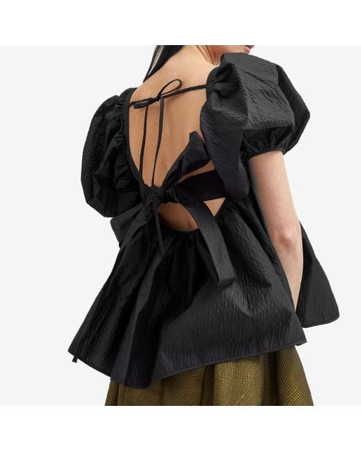 Cecilie Bahnsen Alma Blouse in Black | Lyst
