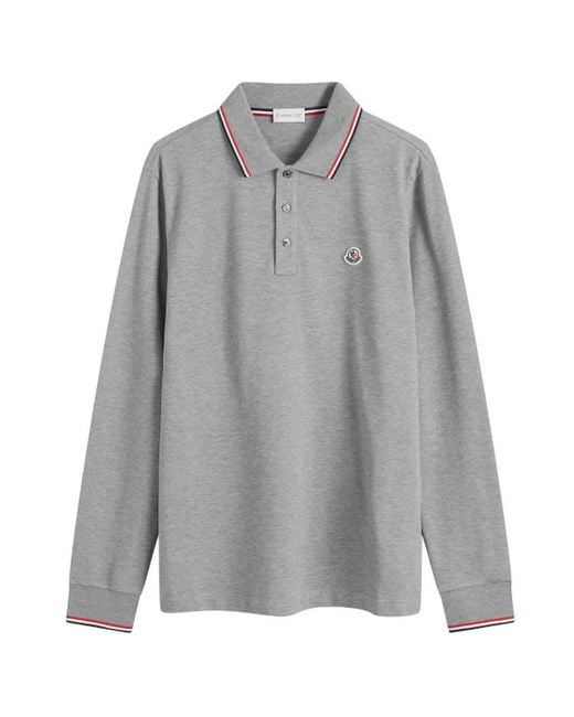 Moncler long sleeve polo navy hotsell