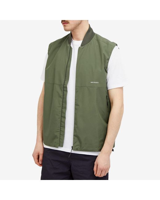 Norse Projects Green Gore-Tex Infinium Bomber Jacket Gilet for men