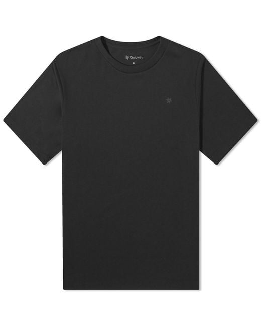 Goldwin Black Gw Lettered Print T-Shirt for men