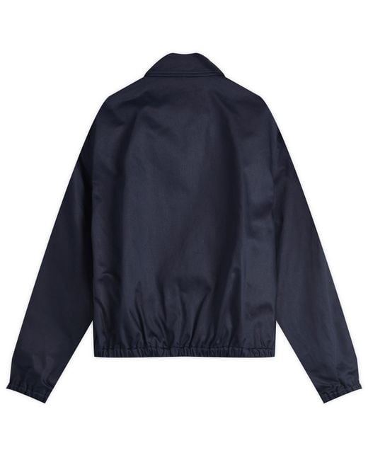 AMI Blue Adc Zipped Cotton Jacket for men