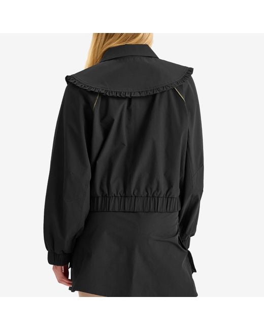 Ganni Black Stretch Shell Jacket Presented By End