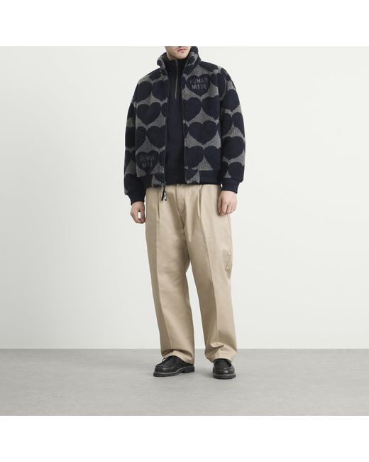 Human Made Blue Heart Fleece Jacket for men