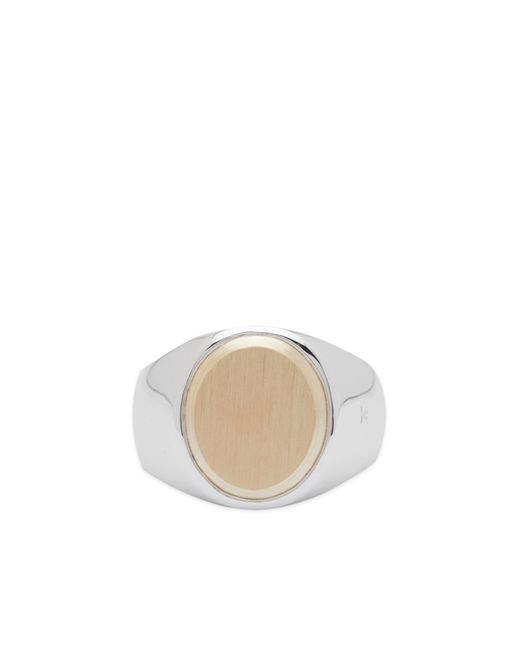 Tom Wood Natural Oval Gold Top Ring M for men