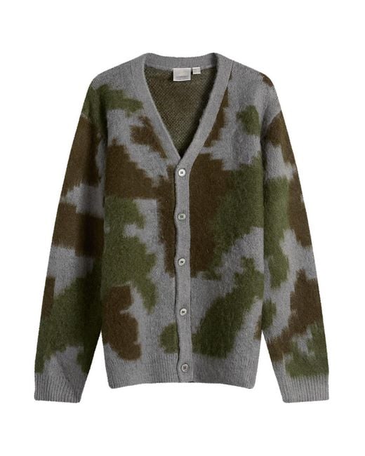 Gramicci Green Mohair Cardigan for men