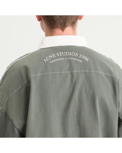 Acne Gray Erber U Venice Logo Rugby Shirt for men