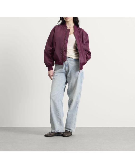 Anine Bing Purple Leon Bomber Jacket