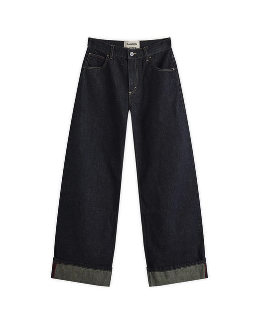 Damson Madder Blue Italian Selvedge Slim Straight Jeans