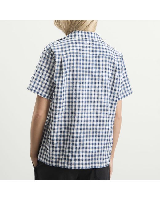 DUNST Blue Holiday Checked Shirt