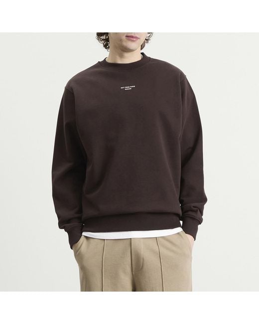 Drole de Monsieur Brown Drole De Monsieur Classic Slogan Sweatshirt for men