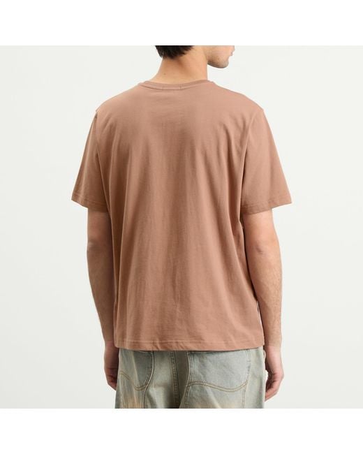 Dime Brown Cursive Logo T-Shirt for men