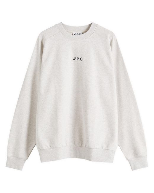 A.P.C. White X Asics Lake Crew Sweatshirt for men