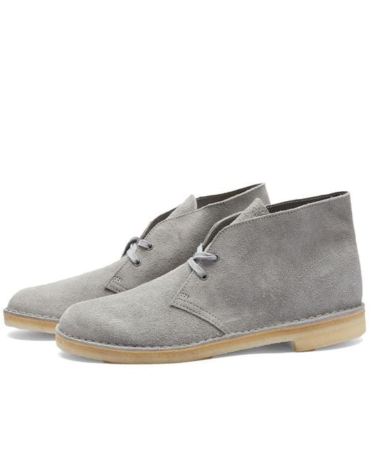 clarks desert boot grey