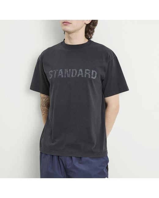 Balenciaga Black Standard' Print T-Shirt for men