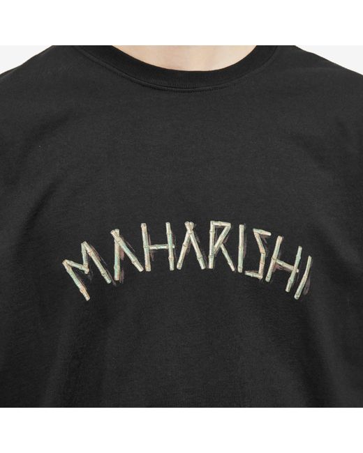Maharishi Black Bamboo Organic T-Shirt for men