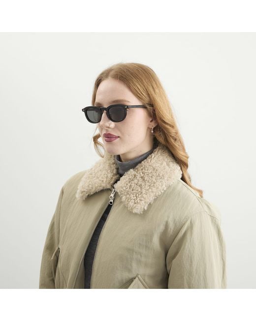 Le Specs Metallic Heart Throb Sunglasses