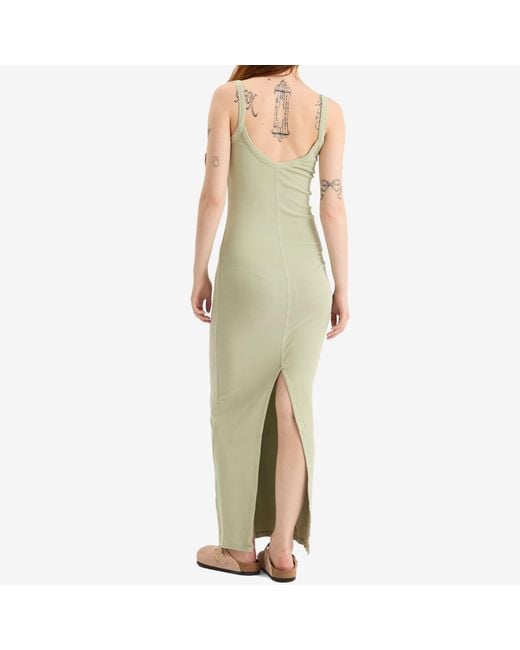 Represent Green Initial Baby Rib Maxi Dress