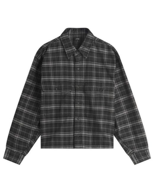 Beams Plus Gray Plaid Overshirt for men