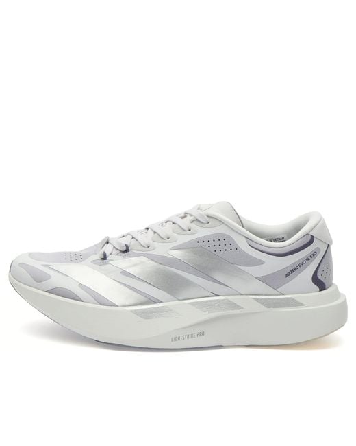 Adidas White Adizero Evo Sl Exo Sneaker