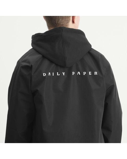 Daily Paper Black Alias Dias Coach Jacket for men