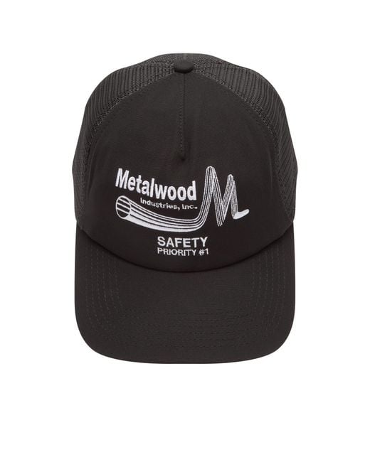 METALWOOD STUDIO Black Safety Trucker Cap for men
