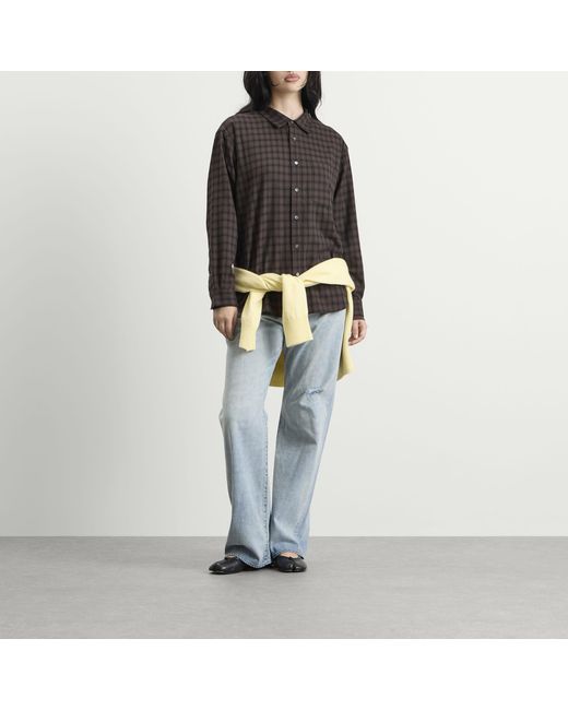 DUNST Black Checked Flannel Shirt