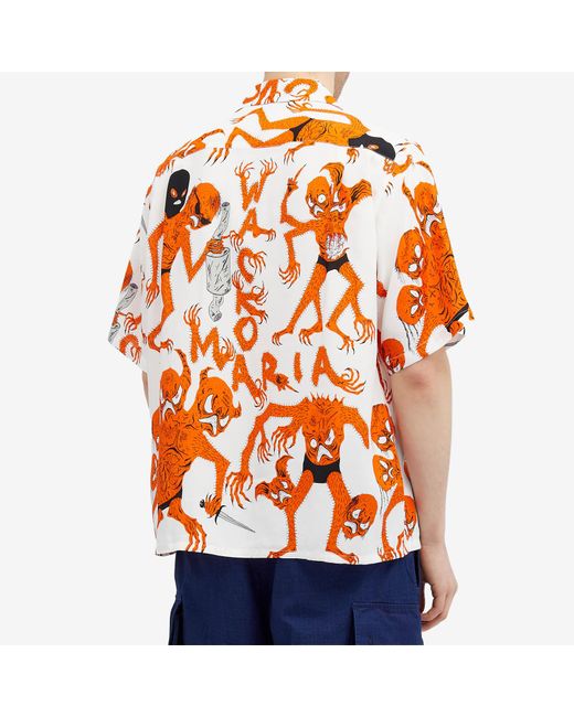 Wacko Maria Orange X Neckface Type 4 Vacation Shirt for men