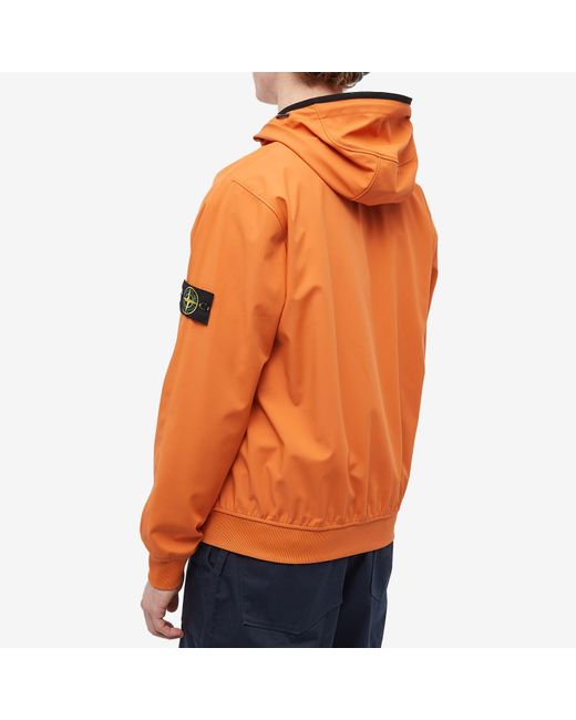 Stone island soft shell jacket deals orange