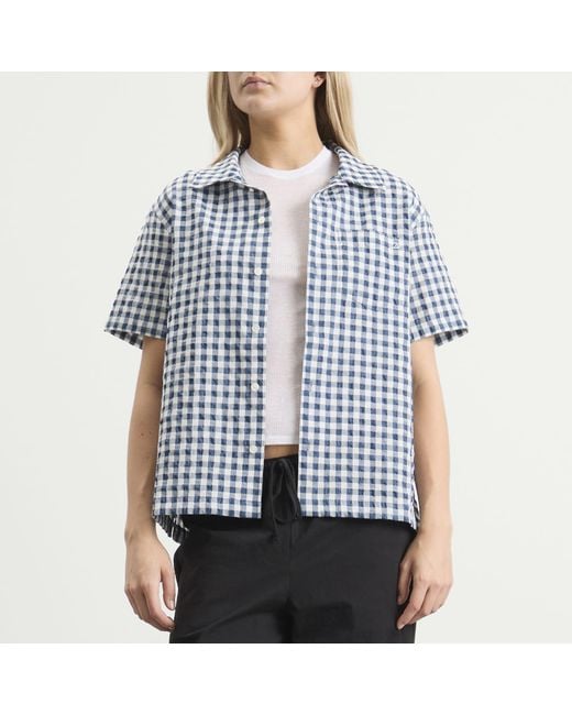 DUNST Blue Holiday Checked Shirt