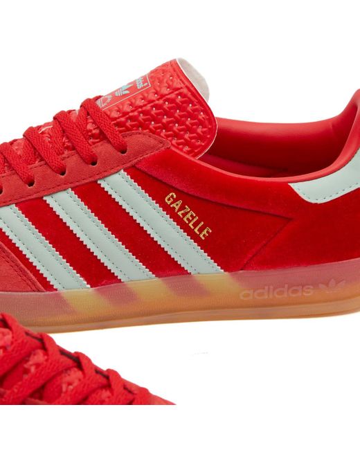 Adidas Red Sports Shoes Gazelle Indoor W
