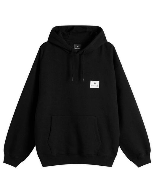 Snow Peak Black Square Logo Hoodie for men