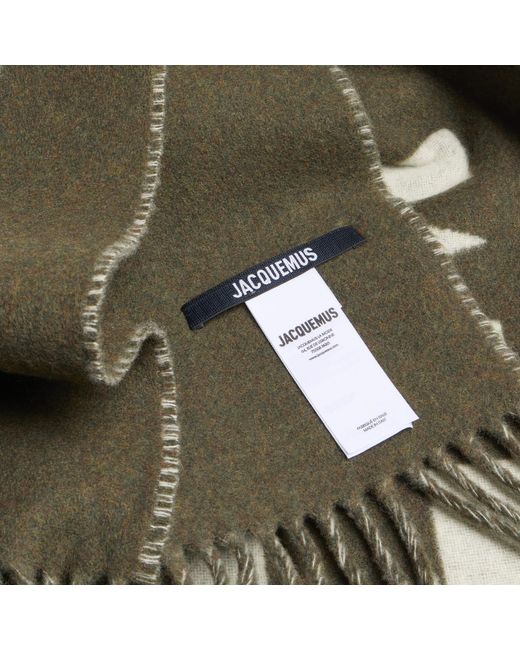 Jacquemus Green Logo Scarf for men