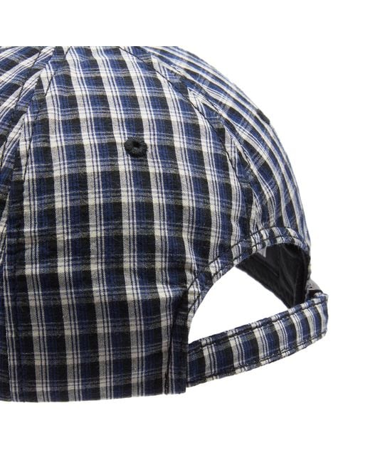 Neighborhood Blue Gingham Hombre Check Dad Cap for men