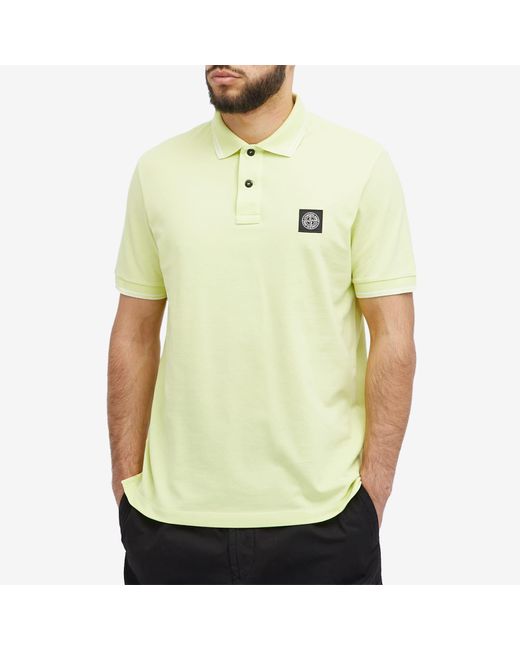 Stone Island Yellow Patch Polo Shirt for men