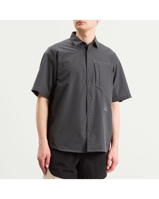 And Wander Black X Roa Breathable Shirt for men