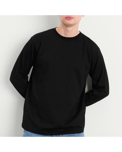 AURALEE Luster Plaiting L/S Tee in Black for Men | Lyst