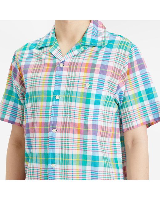 Dubbleware Blue Quincy Madras Vacation Shirt for men