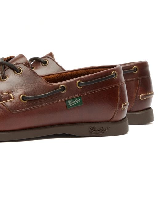 Paraboot Brown Barth Leather Boat Shoe