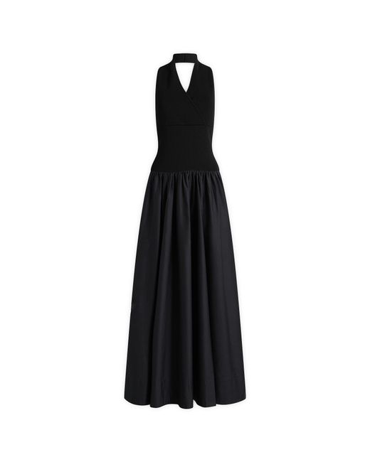 St. Agni Black Knit Halter Backless Dress